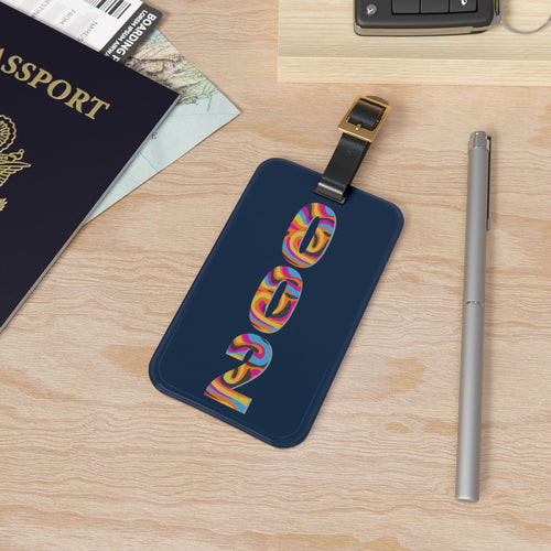 002 Pickleball Court ID - Navy Luggage Tag - Image 1 - PeaMacTees