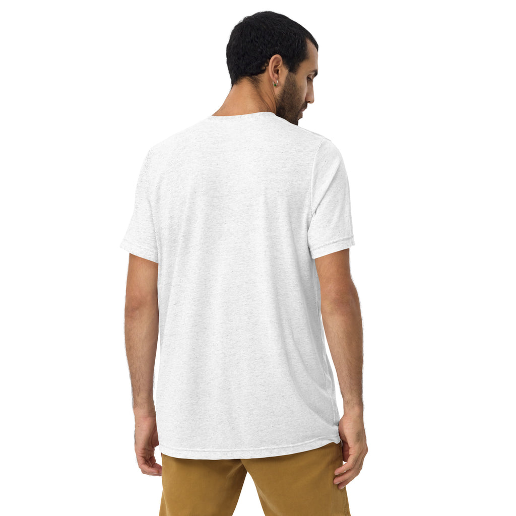 002 Pickleball T-Shirt - Tri-Blend Performance Unisex Tee - GameStart Green - Solid White - Back - PeaMacTees