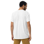 002 Pickleball T-Shirt - Tri-Blend Performance Unisex Tee - GameStart Green - Solid White - Back - PeaMacTees