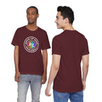 LGBTQ2 pride pickleball T-shirt by Printify featuring colorful rainbow design and playful pickleball graphics.