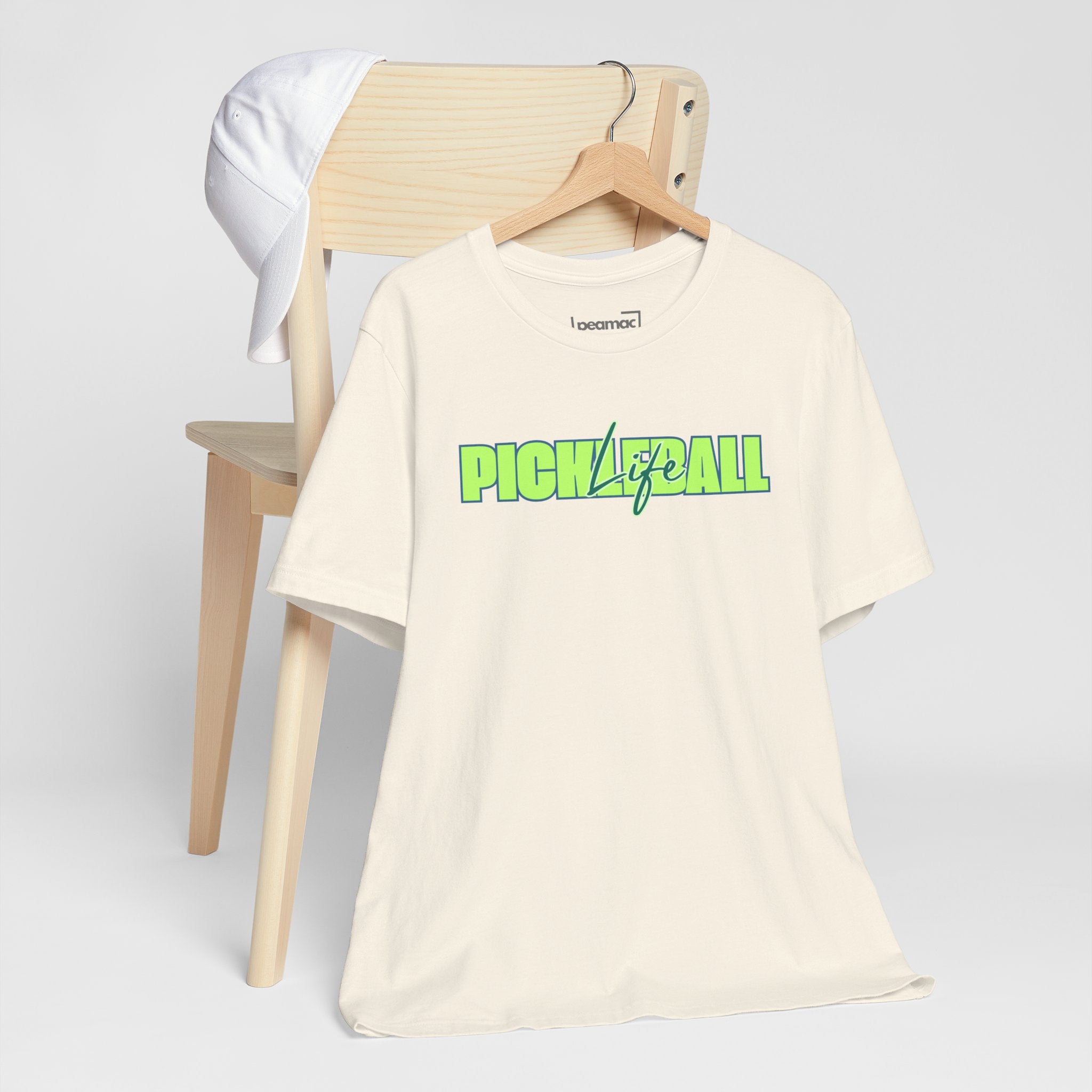 Pickleball Life Unisex T-Shirt — Bold Green & Blue Graphic Tee-PeaMac Tees