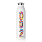 Stainless steel 20oz pastel psychedelic pickleball hydration bottle with retro sports design by Printify