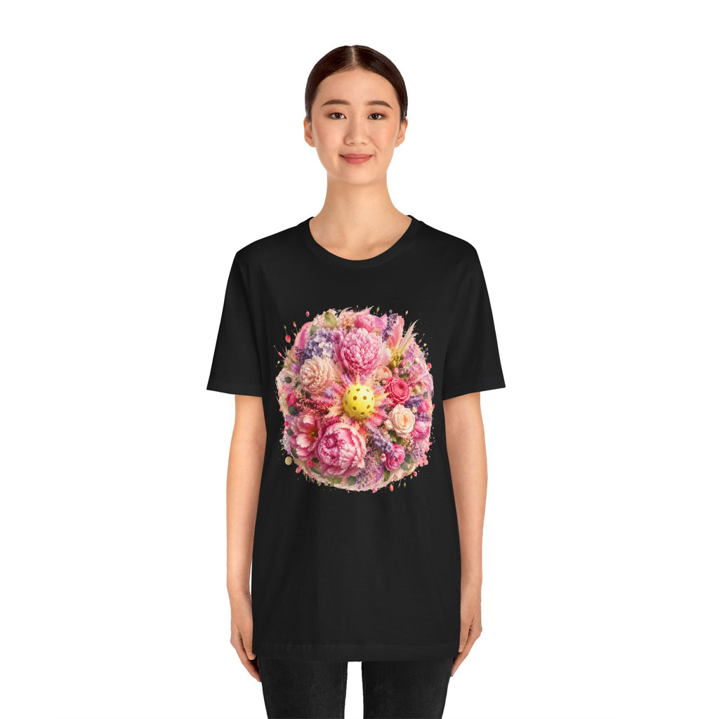 Peony Pickleball Tee — Premium Cotton Unisex T-Shirt
