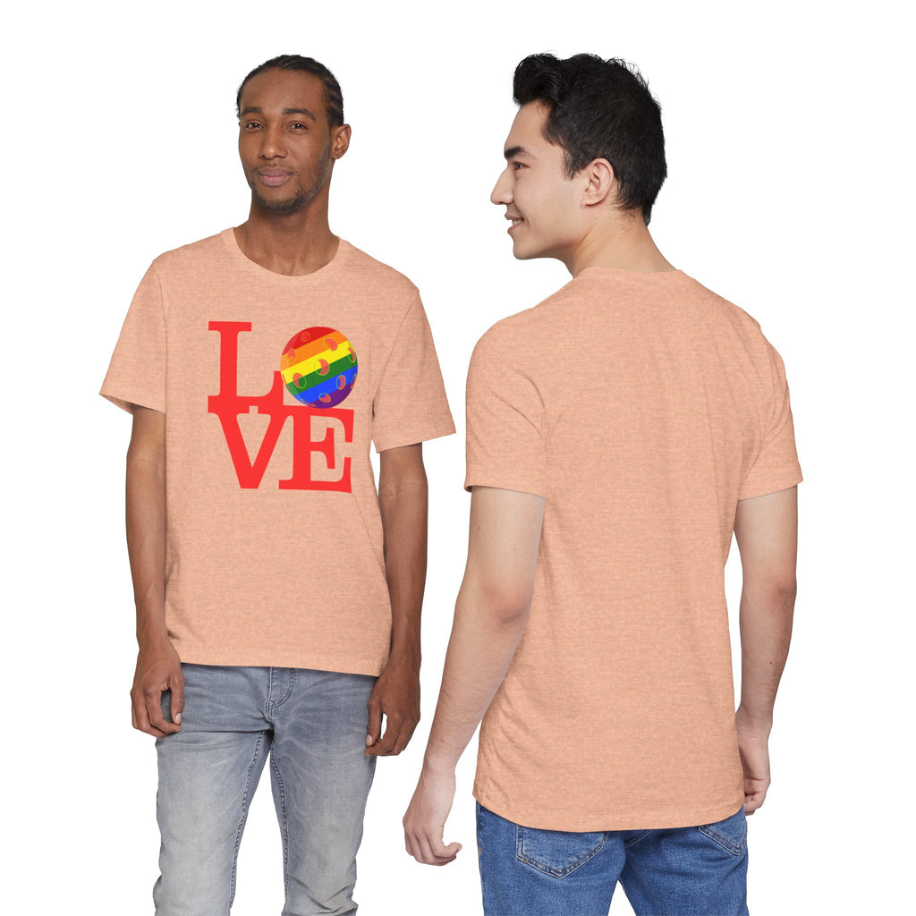 Rainbow LGBTQ2 Pride T-shirt by Printify featuring a colorful design, casual fit, and comfortable cotton fabric.