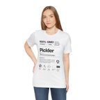 Women's Pickler Funny Definitions T-Shirt with black text, lightweight activewear, featuring pickleball-themed humor by Printify.