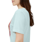 Peony Pickleball T-Shirt by Printify, unisex premium cotton tee featuring a colorful peony design on a casual shirt.