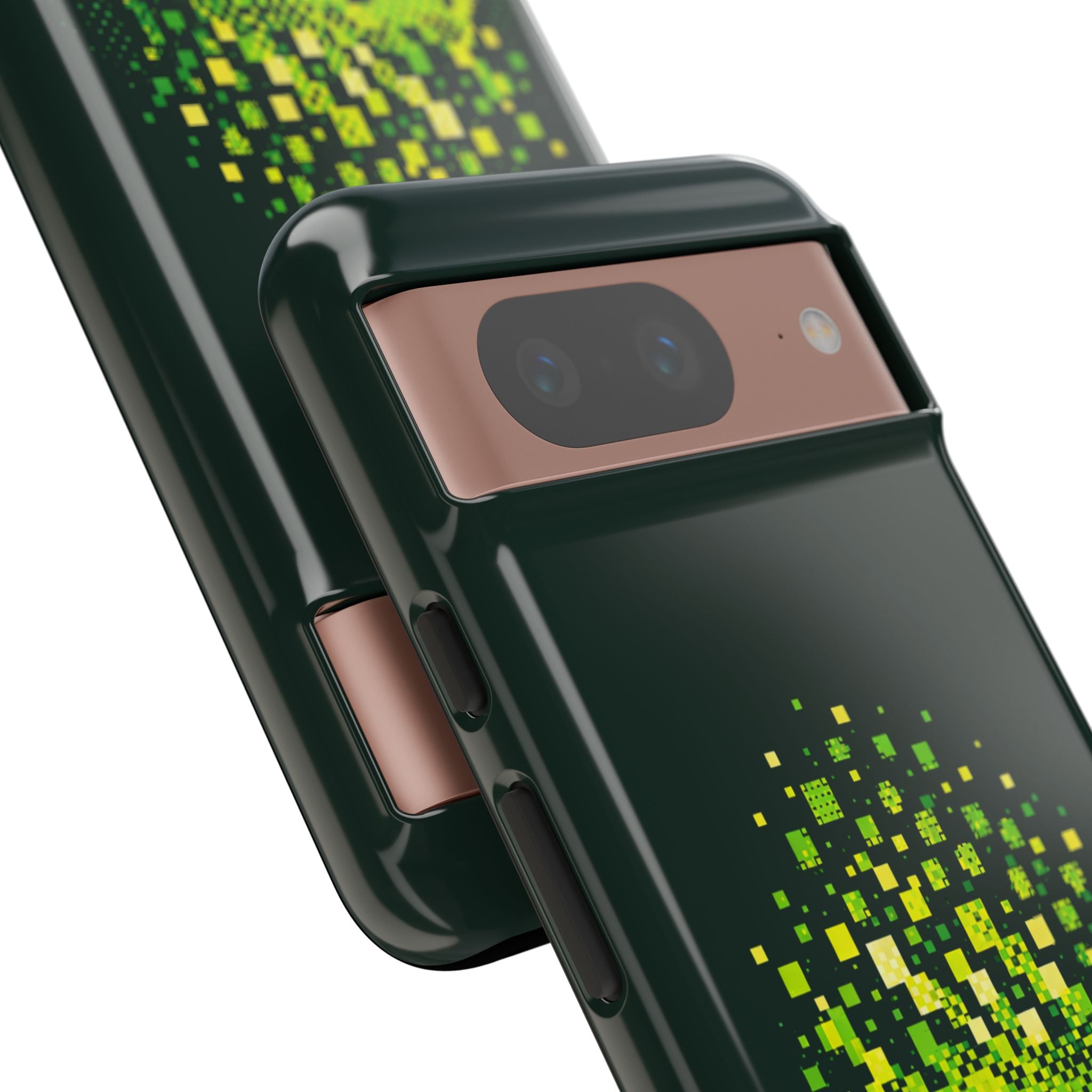 Pixelated Pickleball Electric Green Phone Case —  Compatible with iPhone, Samsung & Google Pixel-PeaMac Tees