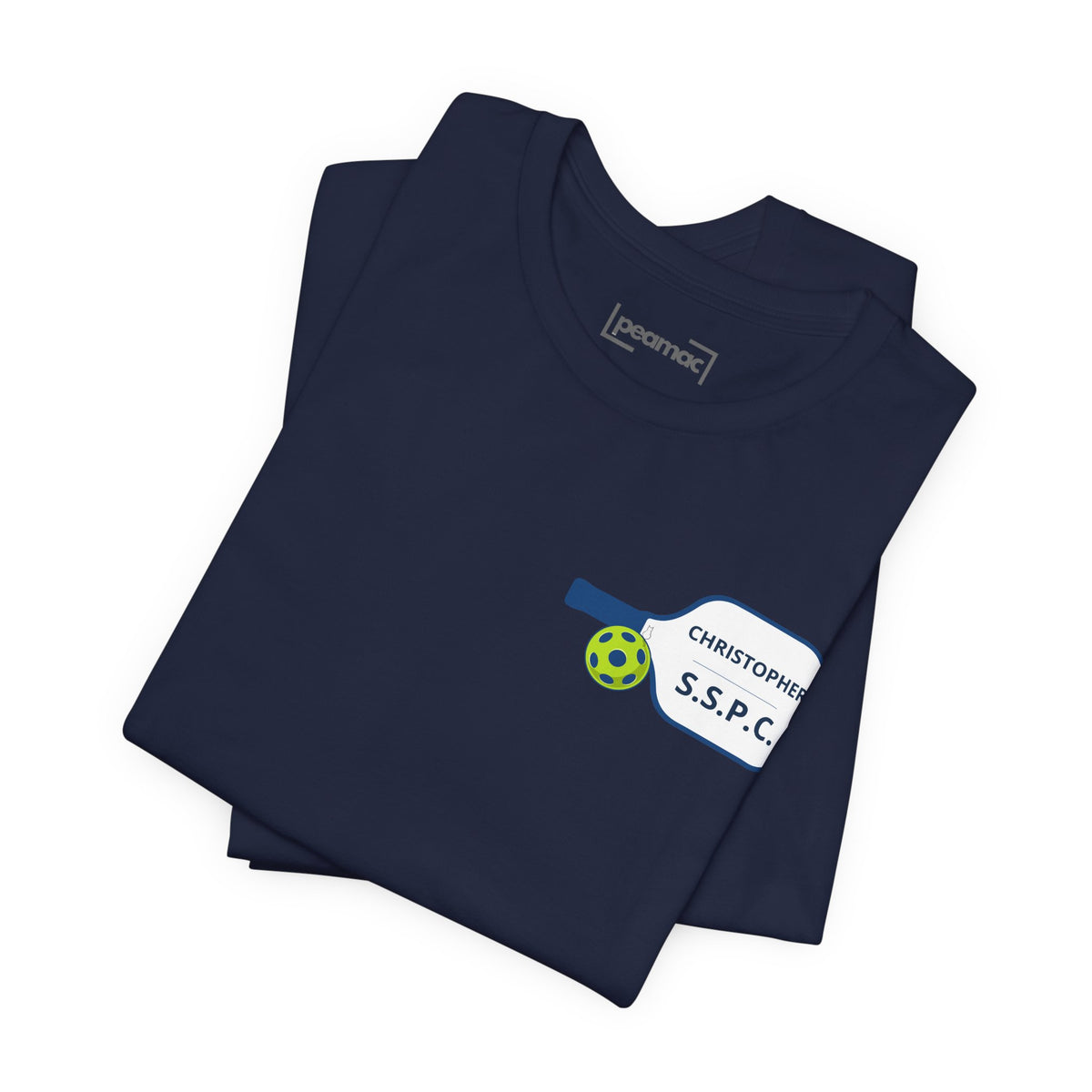 Personalized Pickleball T-Shirt | Custom Name & City Paddle Tee - Product Photo - PeaMacTees
