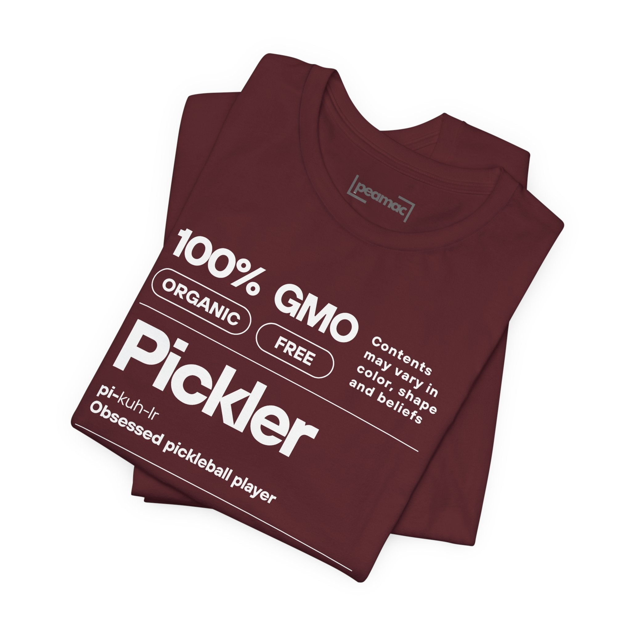 Men's white Pickler Funny Definitions T-Shirt featuring pickleball-themed text, lightweight activewear by Printify.