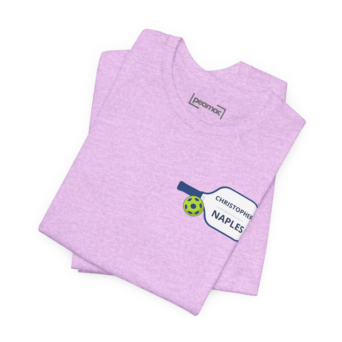 Personalized Pickleball T-Shirt | Custom Name & City Paddle Tee - Product Photo - PeaMacTees