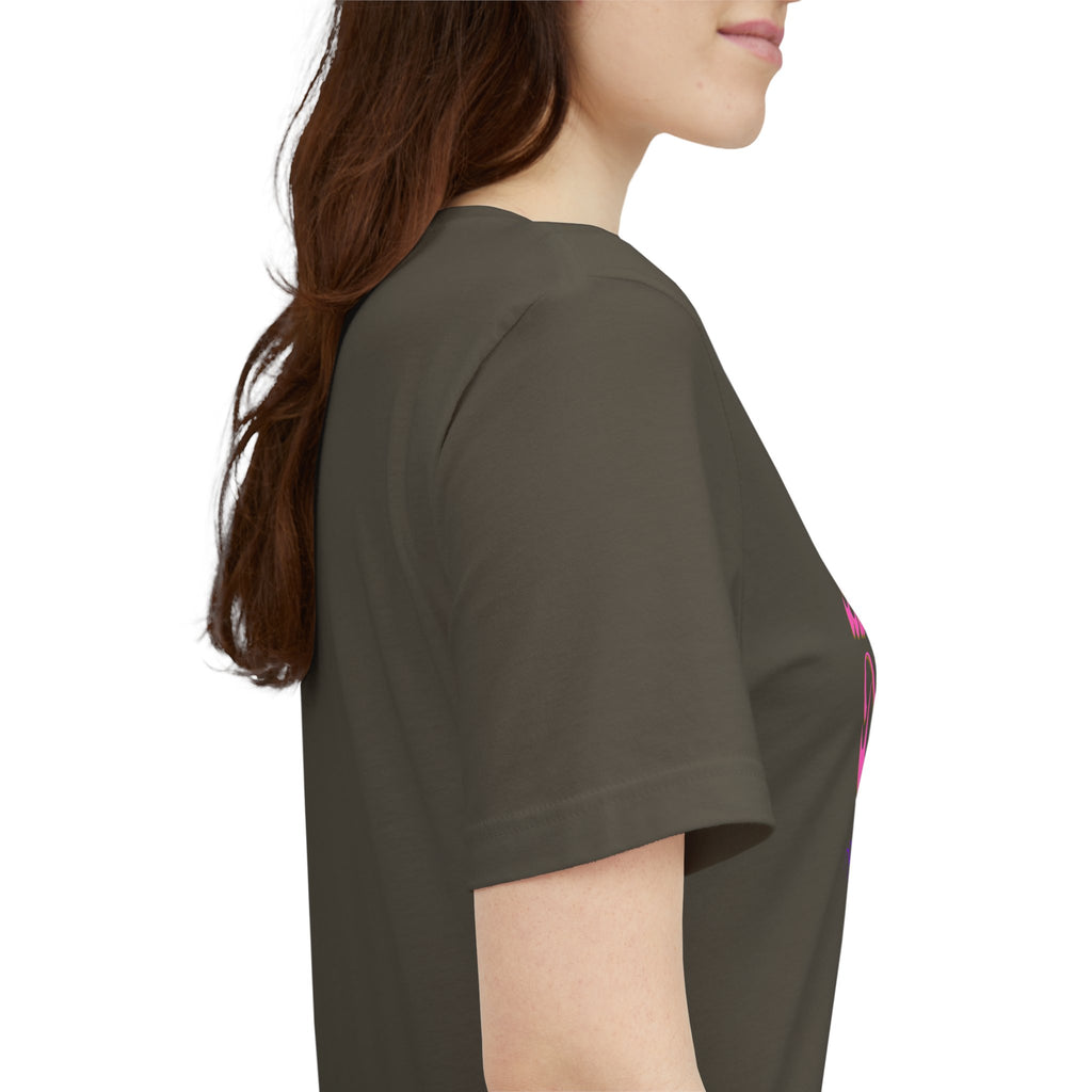 Pink Dinking Diva pickleball T-shirt with filigree athletic design, casual fit, and comfortable fabric.