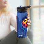 Printify Matrix Burst Pickleball CamelBak Eddy 20oz water bottle with colorful design and sports cap for active hydration.