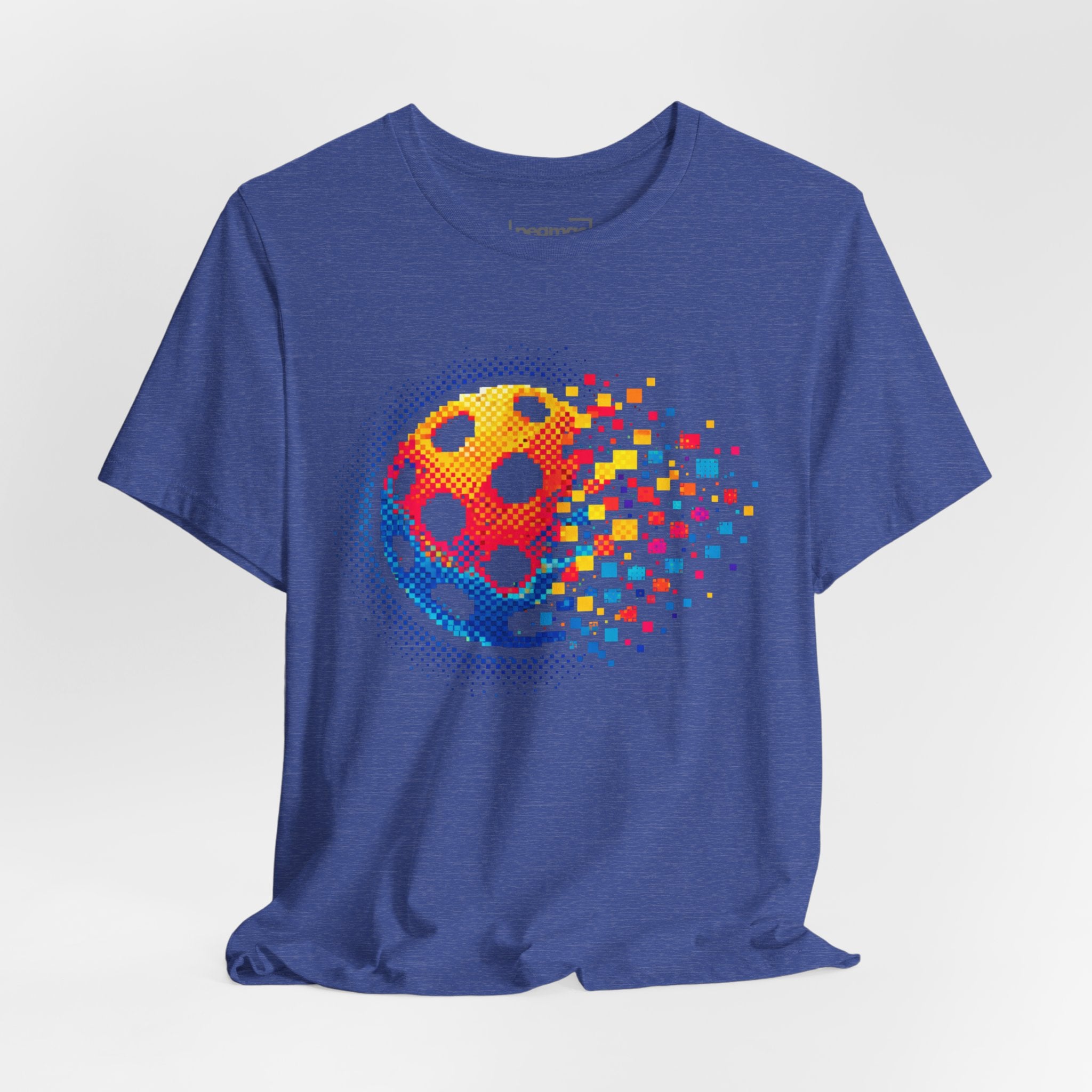 Matrix Burst Pickleball Tee by Printify featuring a retro court graphic design on a casual T-shirt.