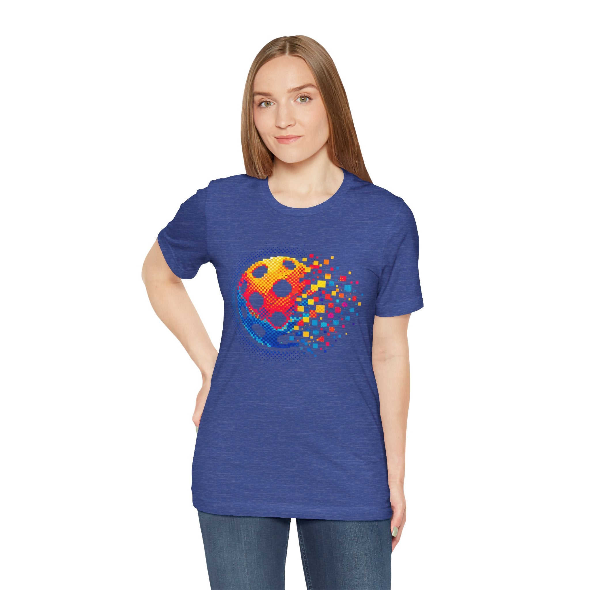 Pixelated Pickleball Tee — Retro Court Graphic T-Shirt-PeaMac Tees
