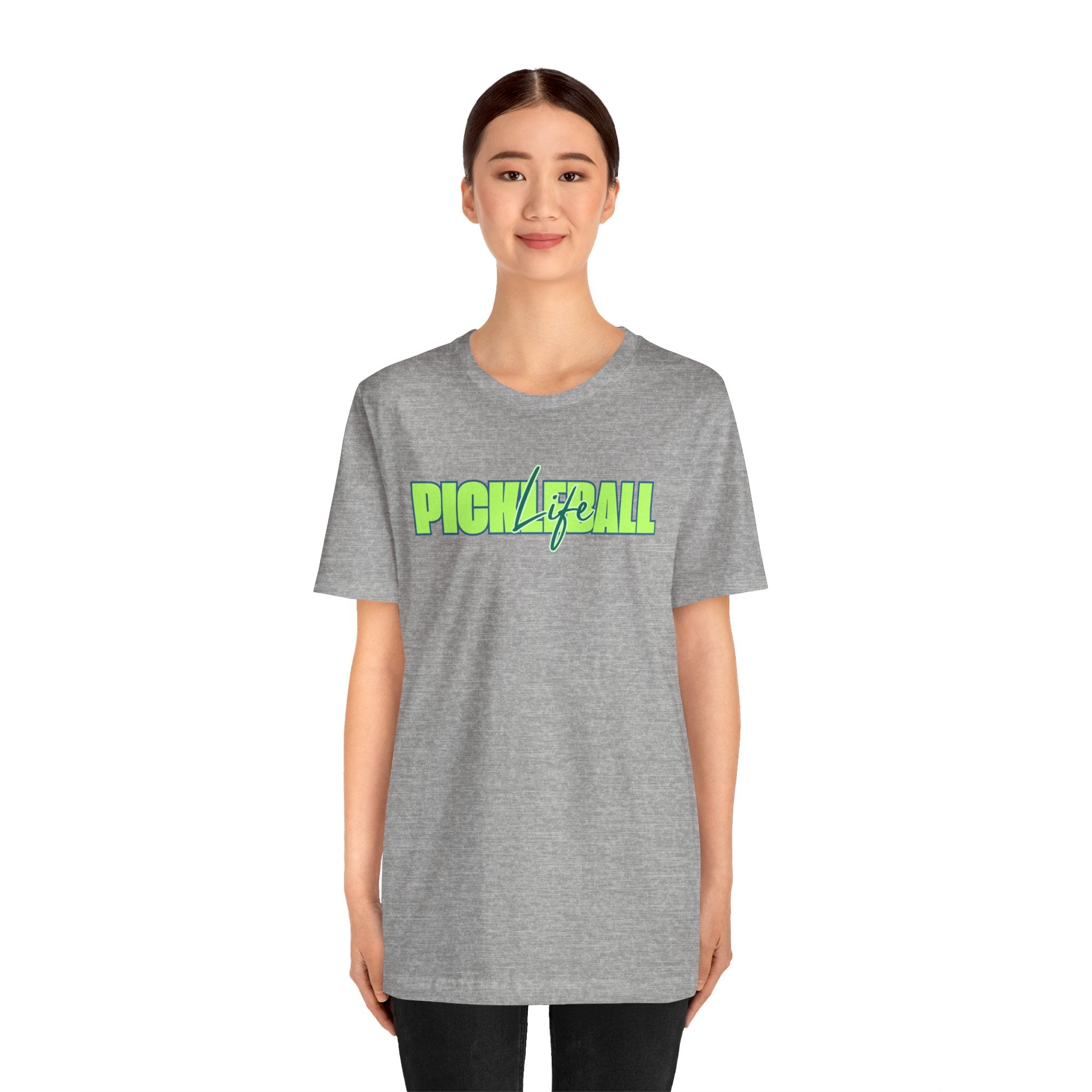 Pickleball Life Unisex T-Shirt — Bold Green & Blue Graphic Tee-PeaMac Tees