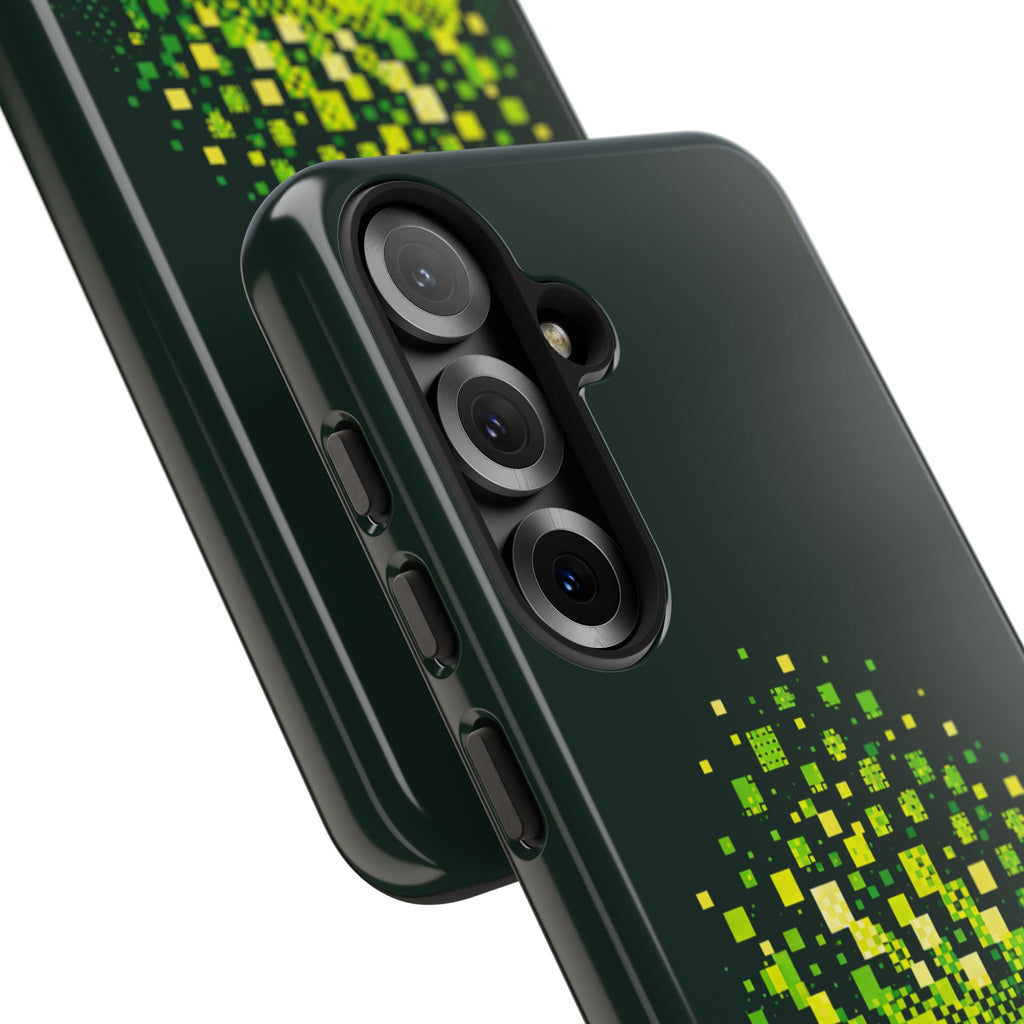 Pixelated Pickleball Electric Green Phone Case —  Compatible with iPhone, Samsung & Google Pixel-PeaMac Tees