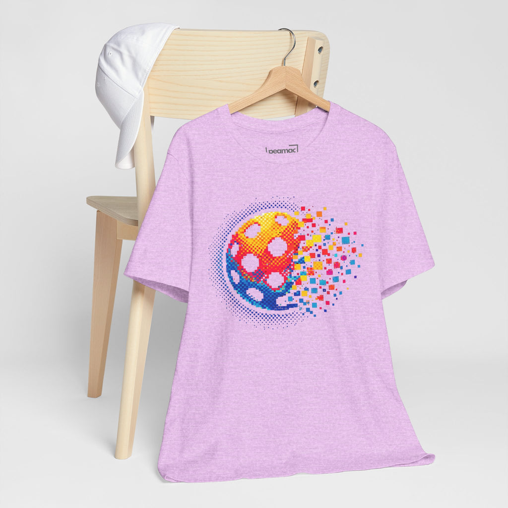 Pixelated Pickleball Tee — Retro Court Graphic T-Shirt-PeaMac Tees