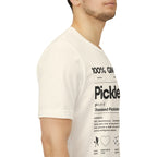 Men's black Pickler Funny Definitions T-shirt featuring pickleball-themed text, lightweight activewear by Printify.