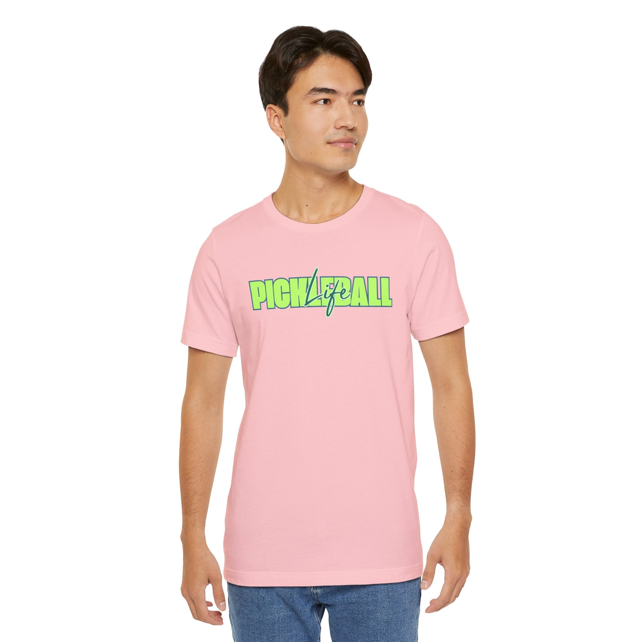 Pickleball Life Unisex T-Shirt — Bold Green & Blue Graphic Tee-PeaMac Tees