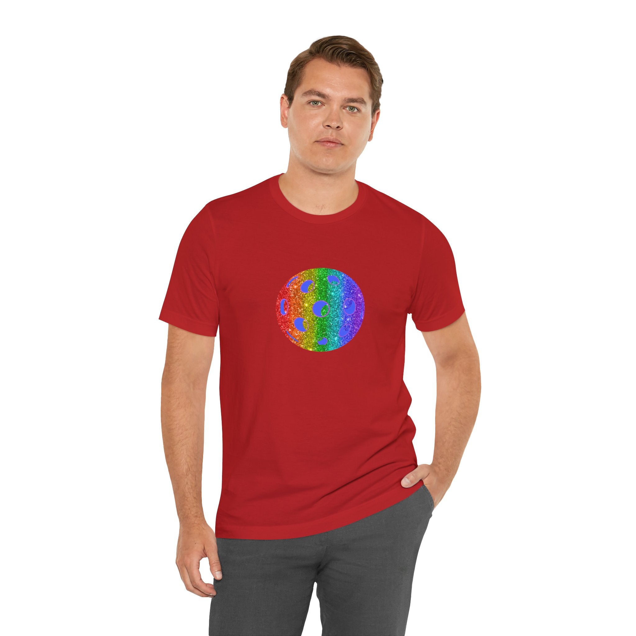 Unisex Sparkle Loud and Proud Pickleball T-shirt | Tee for Men & Women | Gift for the LGBTQ2 Community