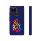 Matrix Burst Pickleball phone case for iPhone, Samsung, and Google Pixel, featuring colorful pickleball design by Printify.