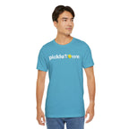 Toronto PickleTOwn T-Shirt featuring CN Tower and Pickleball ‘O’ design, showcasing a casual printify branded pickleball tee.