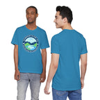Unisex Bainbridge Island Pickleball T-Shirt featuring "Birthplace of Pickleball 1965" logo in black on white fabric.