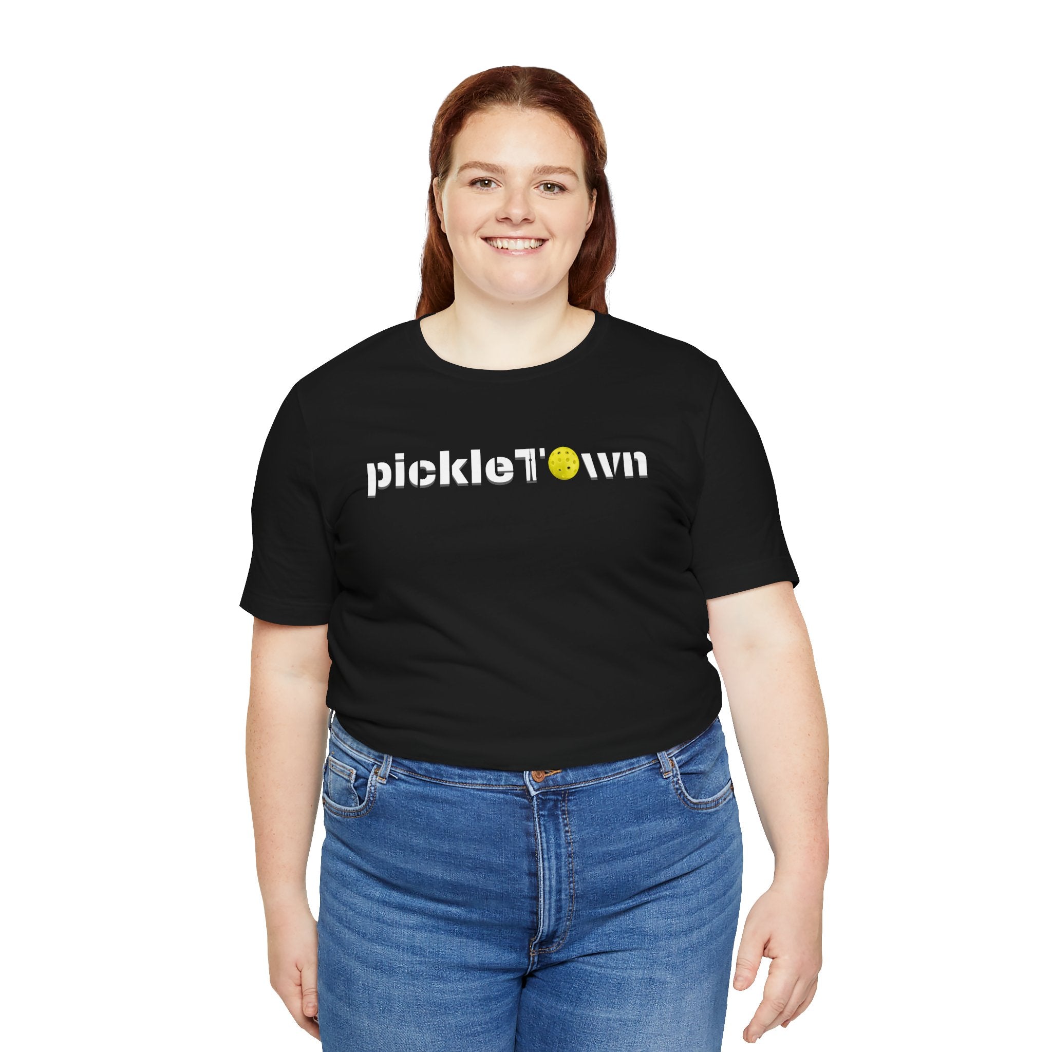 Toronto PickleTOwn T-Shirt featuring CN Tower and pickleball design, showcasing a stylish 6ix-themed graphic on a casual tee.