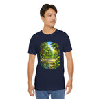 Unisex Hidden Forest Pickleball T-Shirt featuring a Bainbridge Island tribute design, made by Printify.