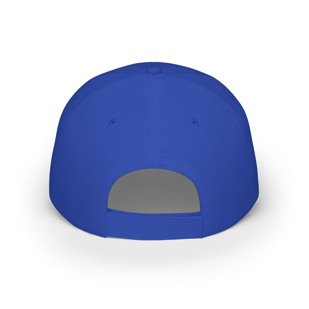Green and blue script pickleball life logo on low profile baseball cap, adjustable hat by Printify with a casual sporty style.