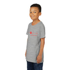 Kids' Youth Pickleball T-shirt by Printify featuring a heartbeat design and "Let's Play Pickleball" slogan in vibrant colors.