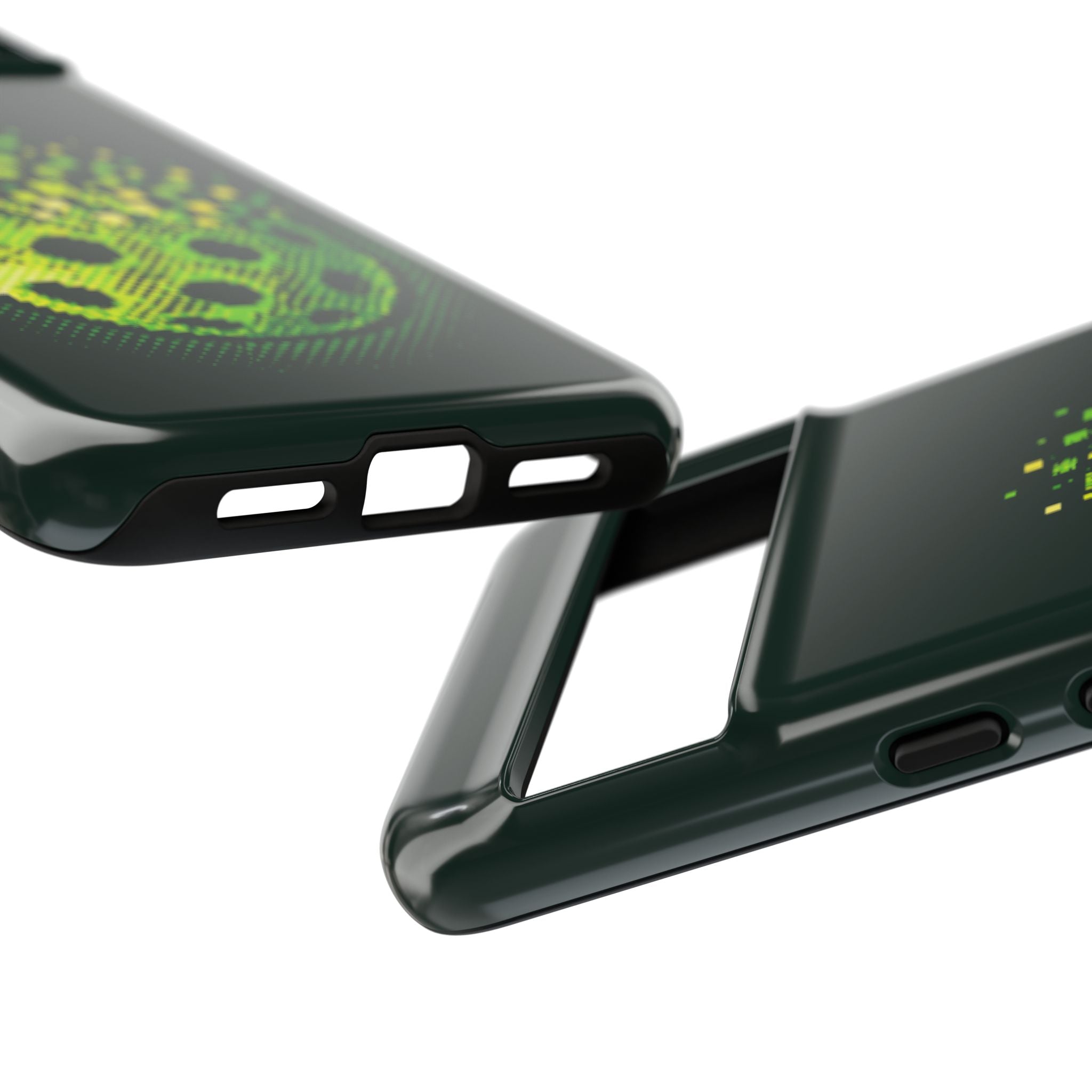 Pixelated Pickleball Electric Green Phone Case —  Compatible with iPhone, Samsung & Google Pixel-PeaMac Tees