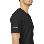 Personalized pickleball T-shirt by Printify featuring custom name sleeve, club logo, and pickleball design on the back.