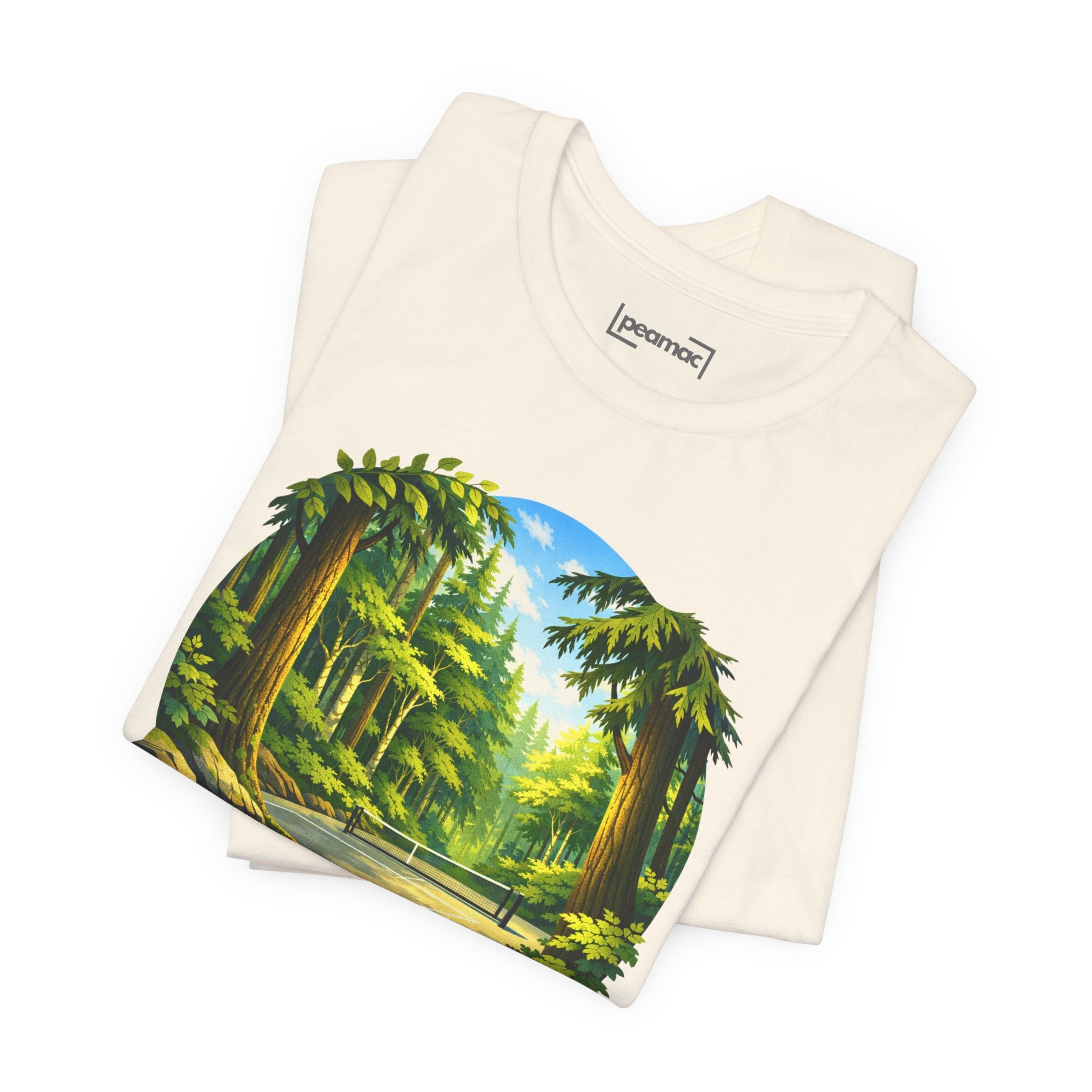 Bainbridge Island Hidden Pickleball Forest T-Shirt | Pacific Northwest Outdoor Court Graphic Tee | Unisex Pickleball Apparel