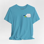 Personalized pickleball T-shirt by Printify with custom name and club text, featuring a paddle graphic design.