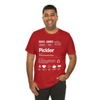 Men's Pickler Funny Definitions T-Shirt by Printify featuring white pickleball-themed text on a lightweight activewear tee.