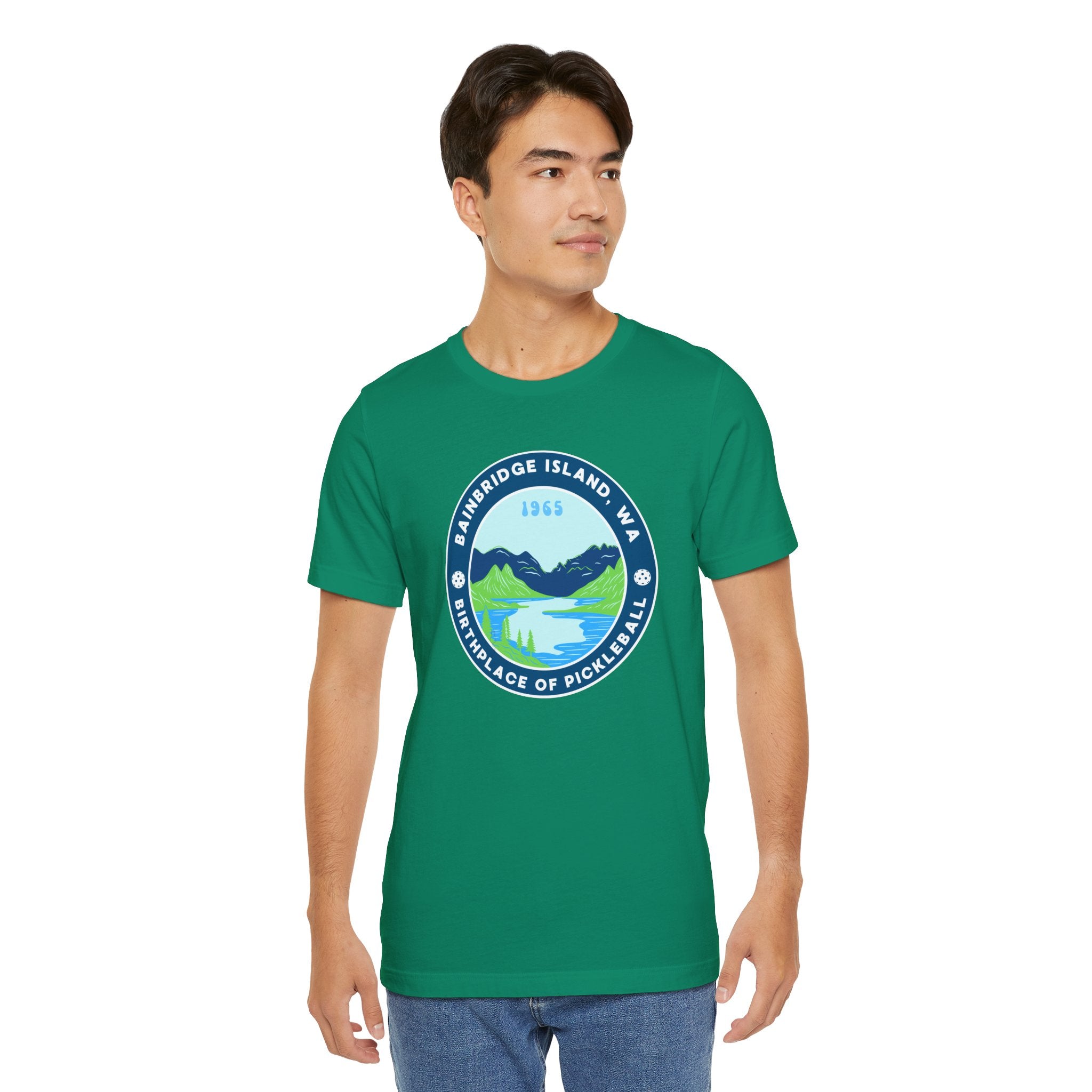 Bainbridge Island Pickleball Tee — Birthplace of Pickleball 1965 Unisex T-Shirt-PeaMac Tees