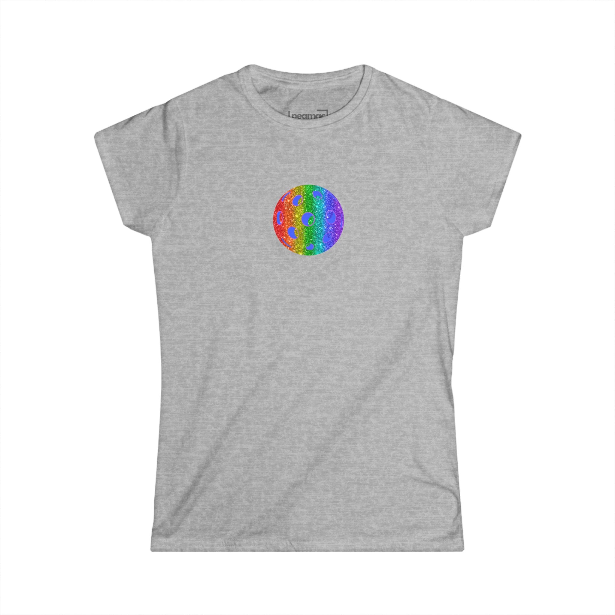Women's Semi-fitted Sparkle Loud and Proud Pickleball Softstyle T-shirt | LGBTQ2 Boutique