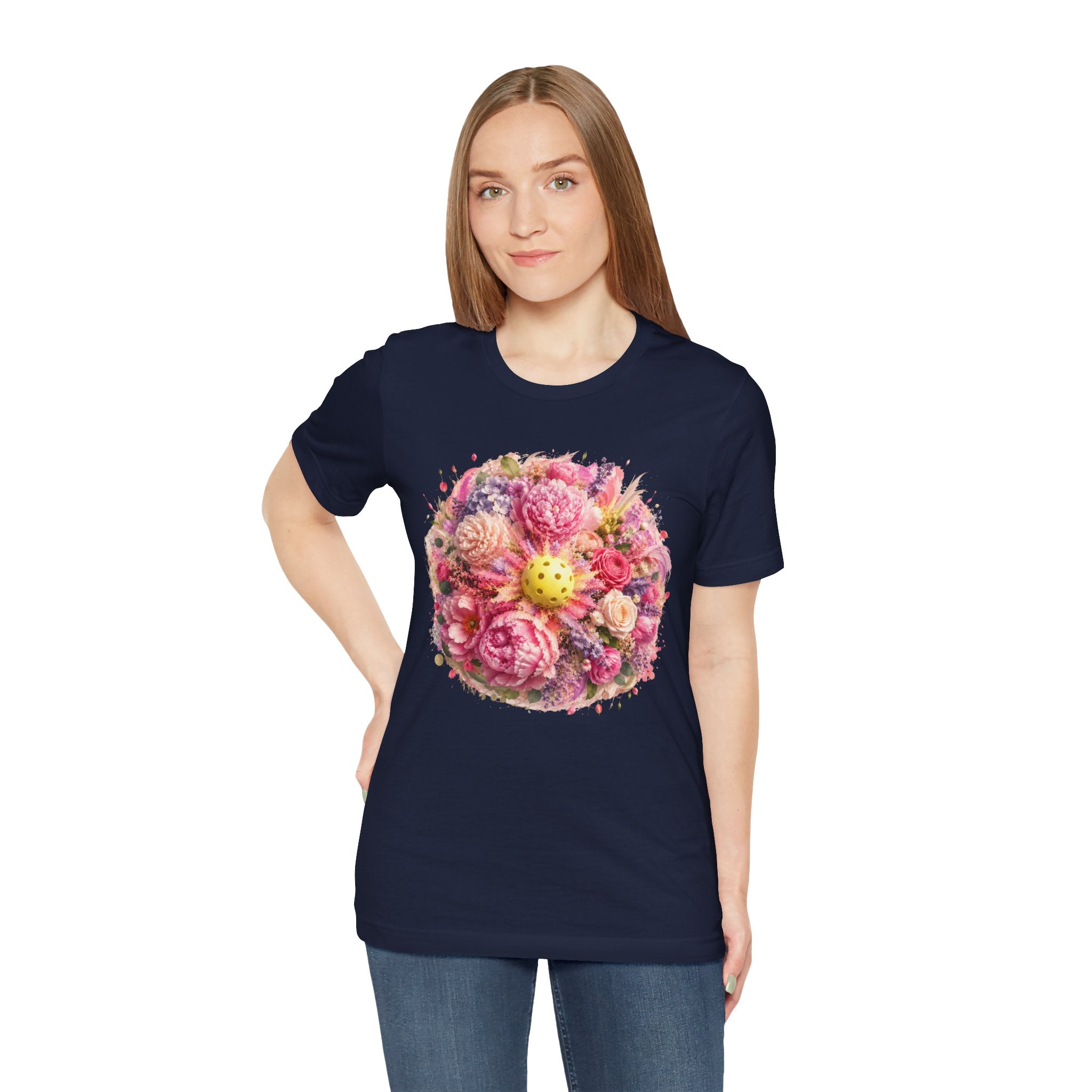 Peony Pickleball Tee — Premium Cotton Unisex T-Shirt