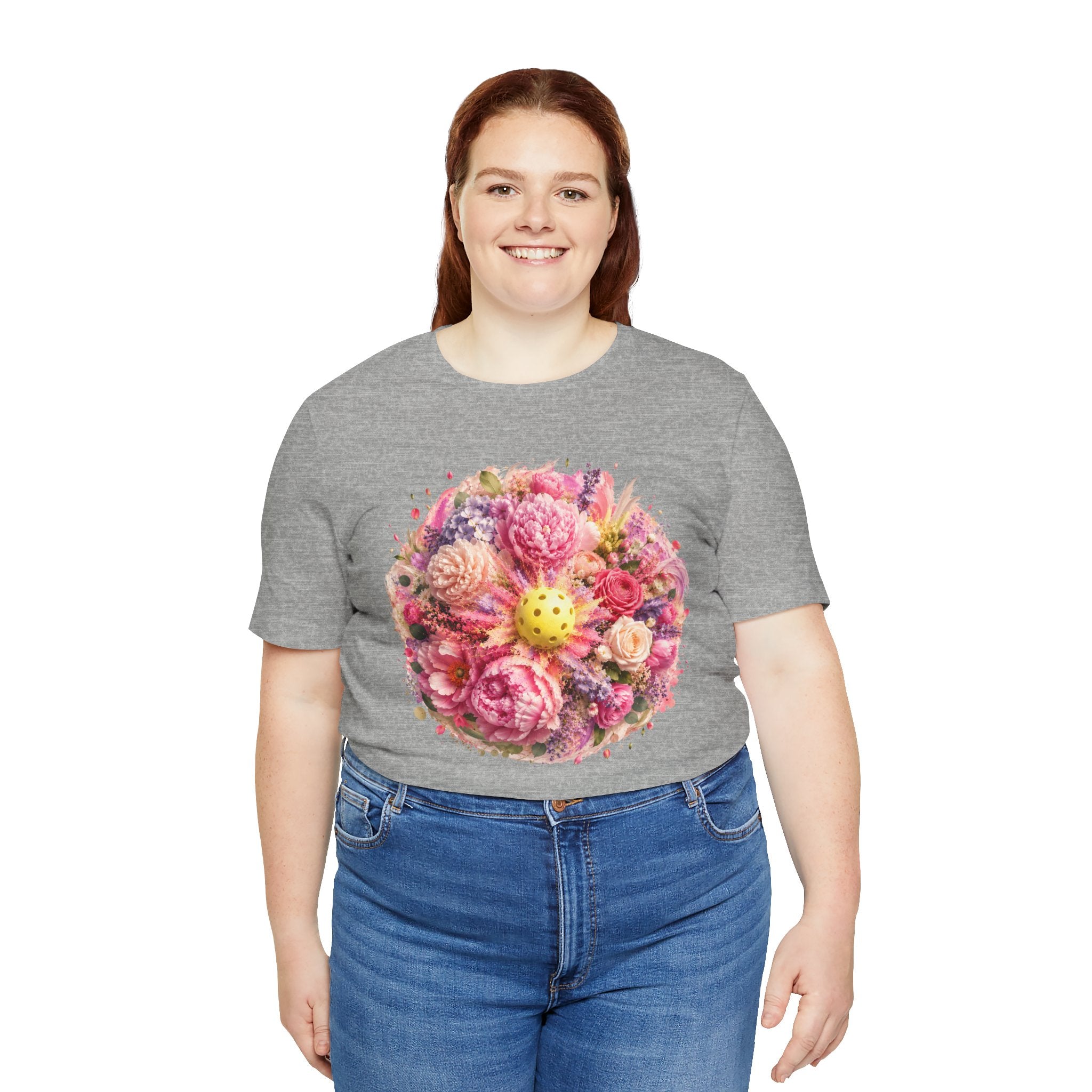 Peony Pickleball Tee — Premium Cotton Unisex T-Shirt