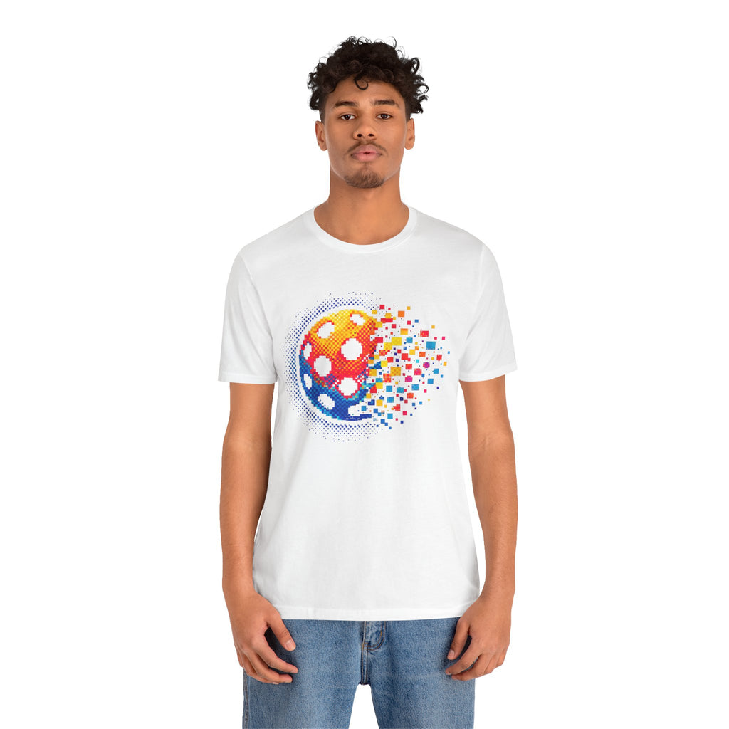 Pixelated Pickleball Tee — Retro Court Graphic T-Shirt-PeaMac Tees