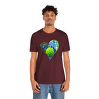 White Pickleball T-Shirt for players and fans with "My Heart Belongs to Pickleball" print, by Printify.