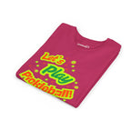 Youth neon pickleball graphic shirt for kids from Printify featuring colorful pickleball design on a casual tee.