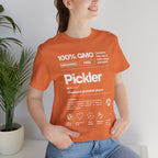 Women's Pickler Funny Definitions T-Shirt featuring white text, lightweight activewear ideal for pickleball enthusiasts by Printify.