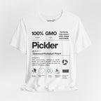 Men's Pickler Funny Definitions T-Shirt in black with pickleball-themed text, lightweight and comfortable activewear by Printify.