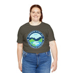 Unisex Bainbridge Island Pickleball T-Shirt featuring "Birthplace of Pickleball 1965" logo, casual cotton tee for pickleball fans.