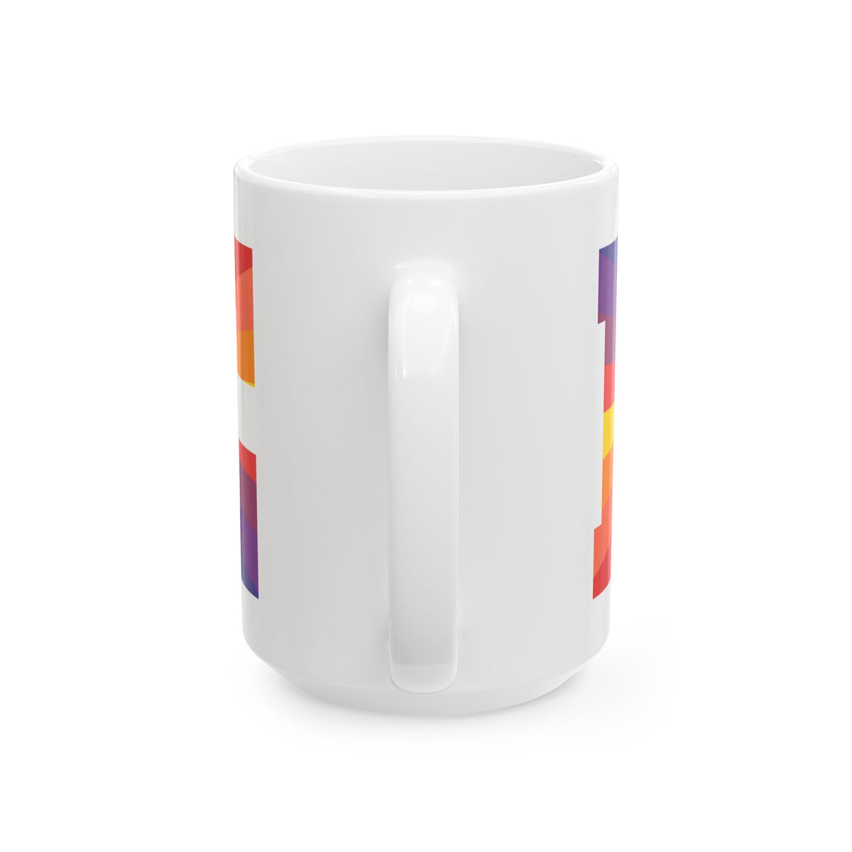 LOVE Rainbow Pride Ceramic Mug - Colorful LGBTQ+ Coffee Cup - Product Photo - PeaMacTees