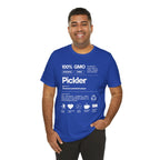 Men's white Pickler Funny Definitions T-Shirt with pickleball-themed text, lightweight activewear by Printify.