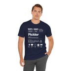 Men's white Pickler Funny Definitions T-Shirt with pickleball-themed text, lightweight activewear from Printify.