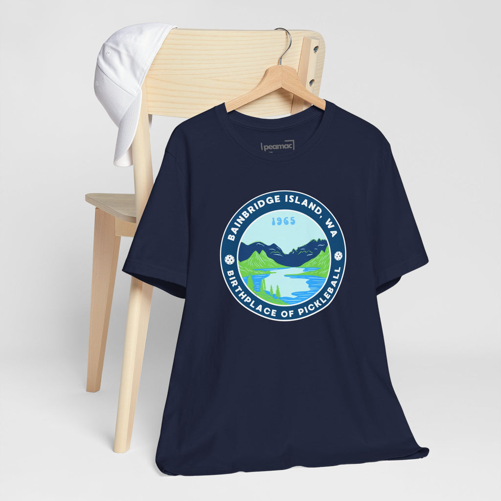 Bainbridge Island Pickleball Tee — Birthplace of Pickleball 1965 Unisex T-Shirt-PeaMac Tees